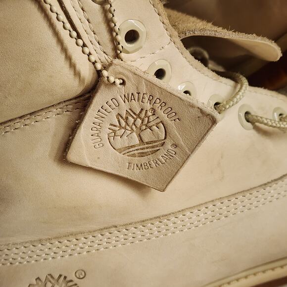 Timberland Cream Leather Primaloft 400 Gram Waterproof Boots Sz 10.5W Men Like N main image 6